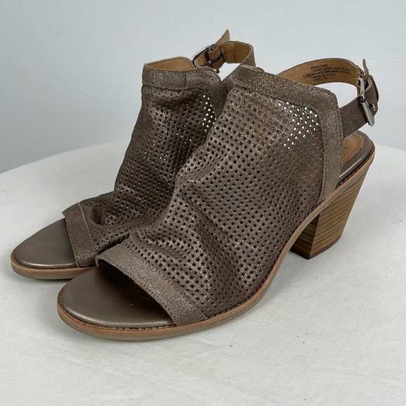 Sofft Milly Leather Open Toe Casual Slingback Sandals - Bronze Cometa